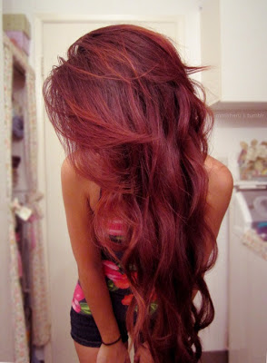 Cheveux Couleur Cérise Rouge