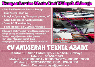 Tempat Service Mesin Cuci Wilayah Sidoarjo 