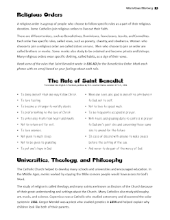 Christian Church History Unit Lesson Plan