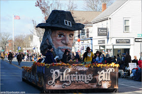 Peregrino en el Desfile de Acción de Gracias de Plymouth