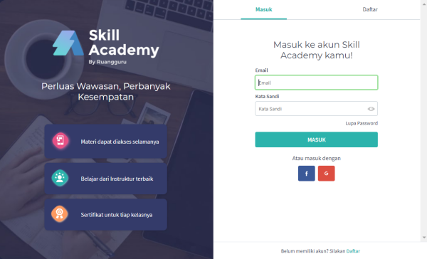 cara beli kelas skill academy dengan kartu prakerja