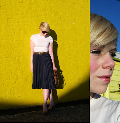 blonde, short hair, wedges, spring, fashion, vintage, fleur d'elise