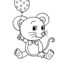 Baby Mouse And Ballon Coloring Sheet Ideas