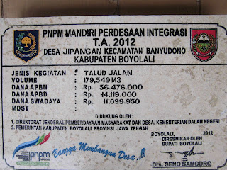 Prasasti Marmer PNPM Banyudono-Boyolali