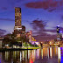 Australia Melbourne city by night