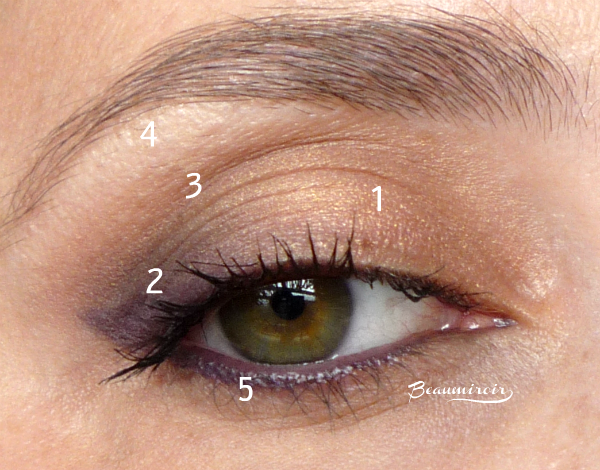 An easy peach & purple eye makeup look with Smashbox Double Exposure Palette - step by step tutorial using eyeshadows in orange, purple, plum