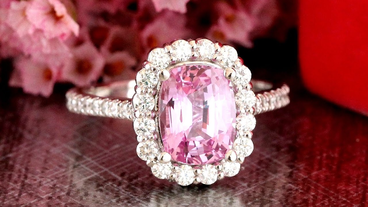 Natural Pink Sapphire Engagement Rings