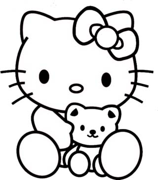 Mewarnai Gambar  Hello  Kitty  Free Download BLOG MEWARNAI