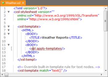XML Syntax Coloring