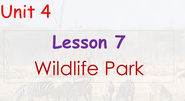 حل درس Wildlife Park اللغة الإنجليزية الصف الخامس