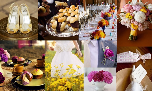 Crossindexed in Dream Boards purple and yellow wedding 