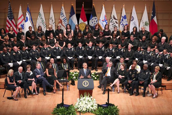 President Obama At The Dallas Memorial Service