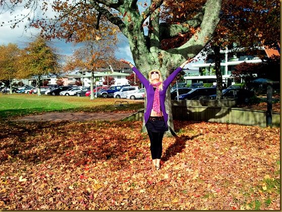 Vera playing in the leaves
