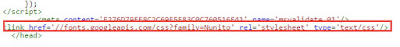 blogger nunito font from google api