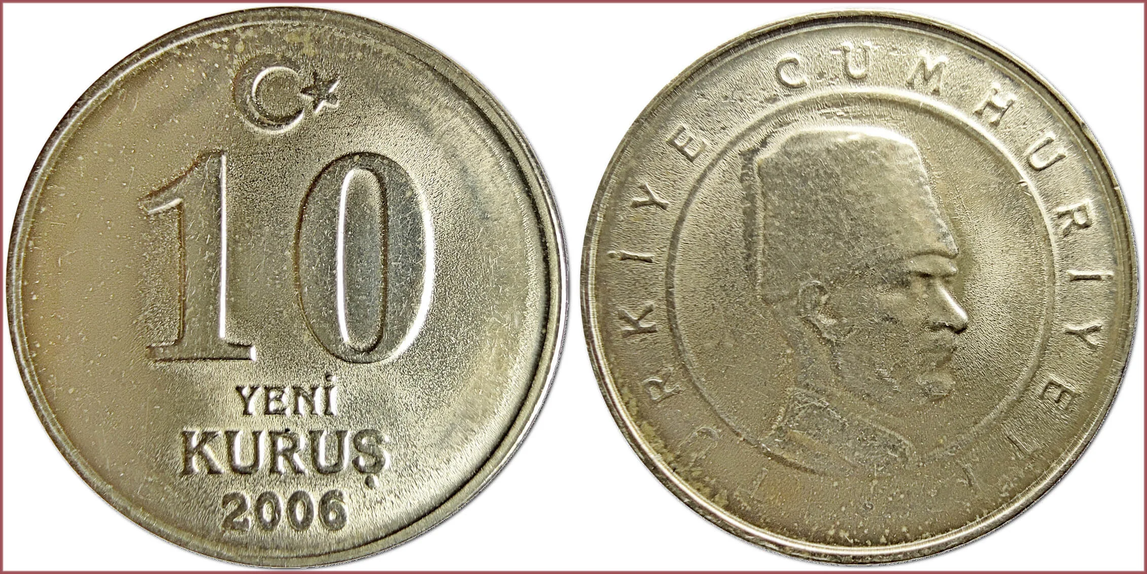 10 yeni kuruş (new kuruş), 2006: Republic of Türkiye (Turkey)