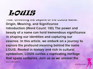 meaning of the name "LOUIS"