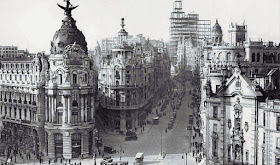 Fotografías de la construcción de la Gran Vía de Madrid