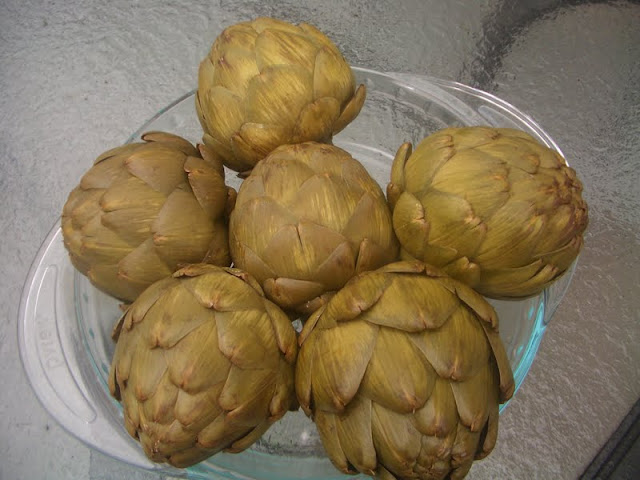 artichokes in a bowl on Gluten Free A-Z blog