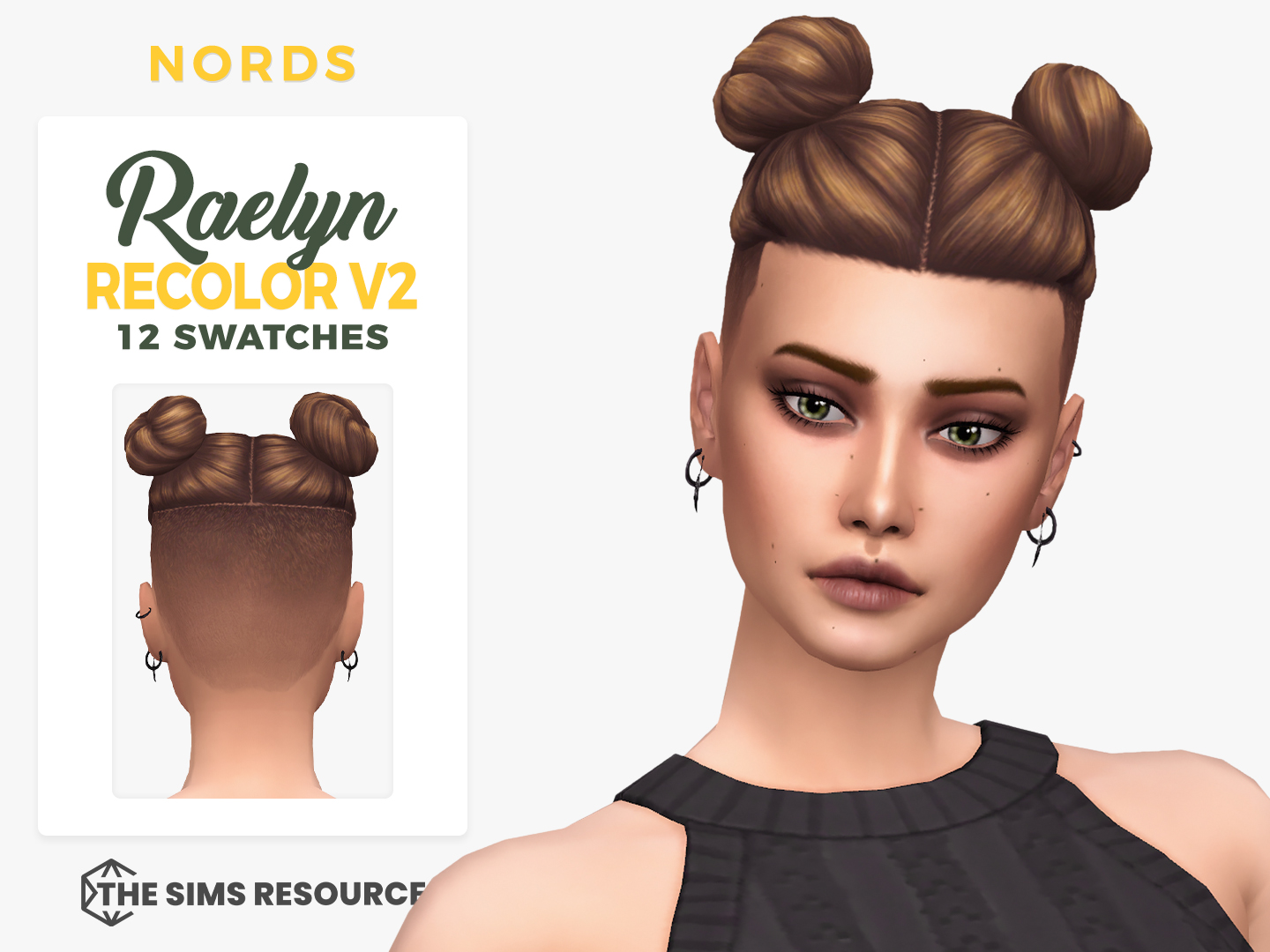 Raelyn Sims 4 CC Hair V2