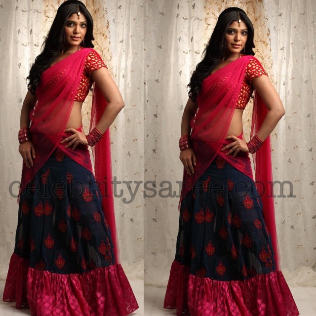 Rima Kallingal Half Saree