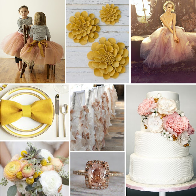 Wedding Wednesday Peach and Gold 