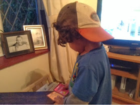 my boy in baseball cap 