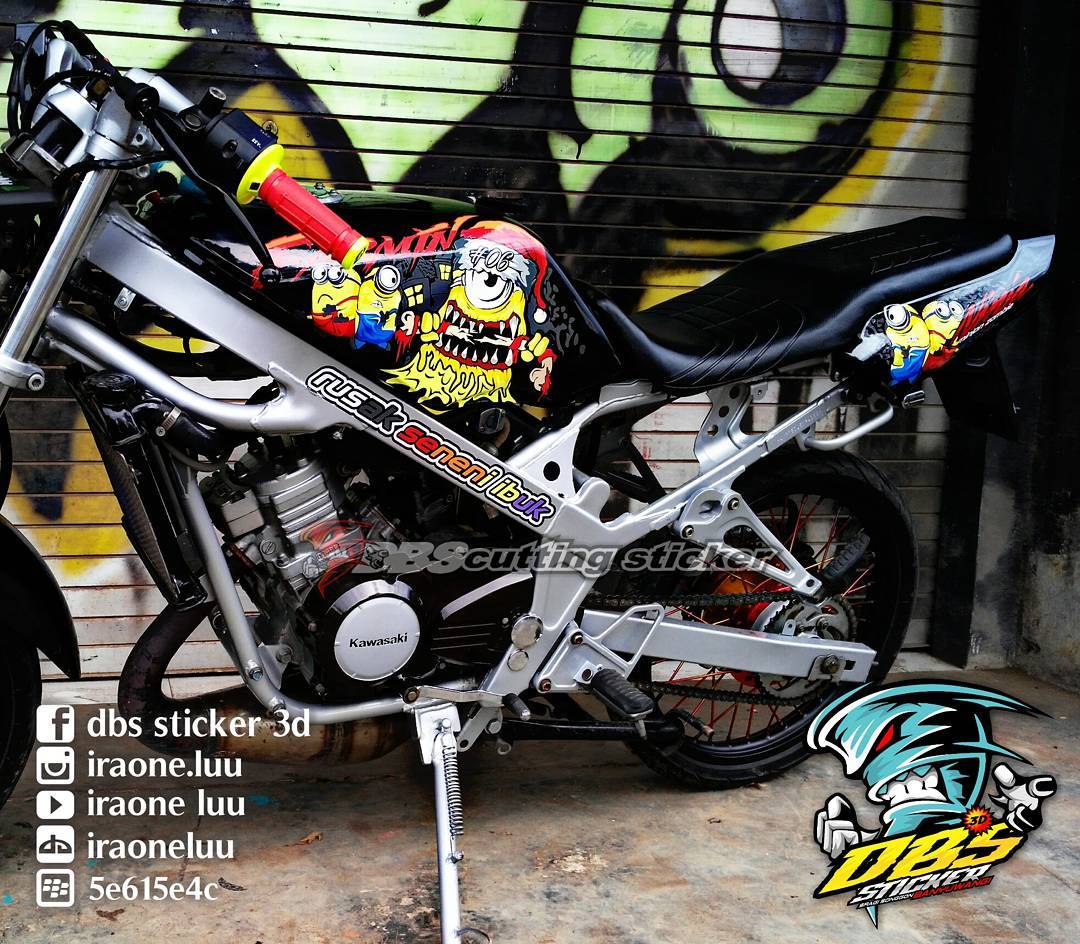 Galeri Gambar Contoh Cutting Sticker Motor Ninja R Inomodifikasi