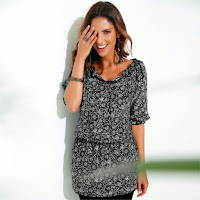 Bluza tunica imprimeu flori (Blancheporte)