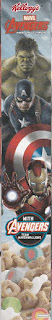 Left side of Avengers Age of Ultron cereal box