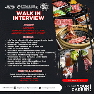 Walk in interview Sahburi Kintan Buffet