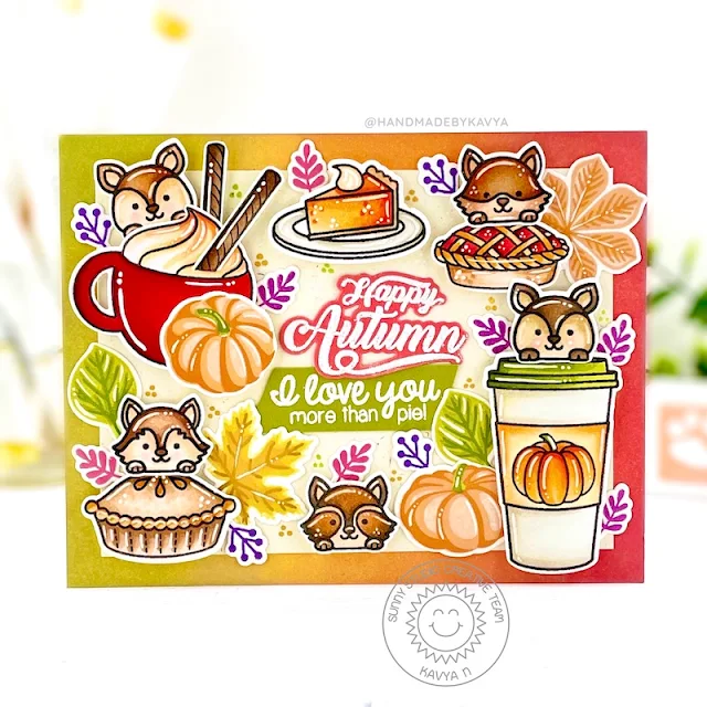 Sunny Studio Stamps: Crisp Autumn Fall Friends Mug Hugs Harvest Happiness Bountiful Autumn Fall Themed Card by Kavya