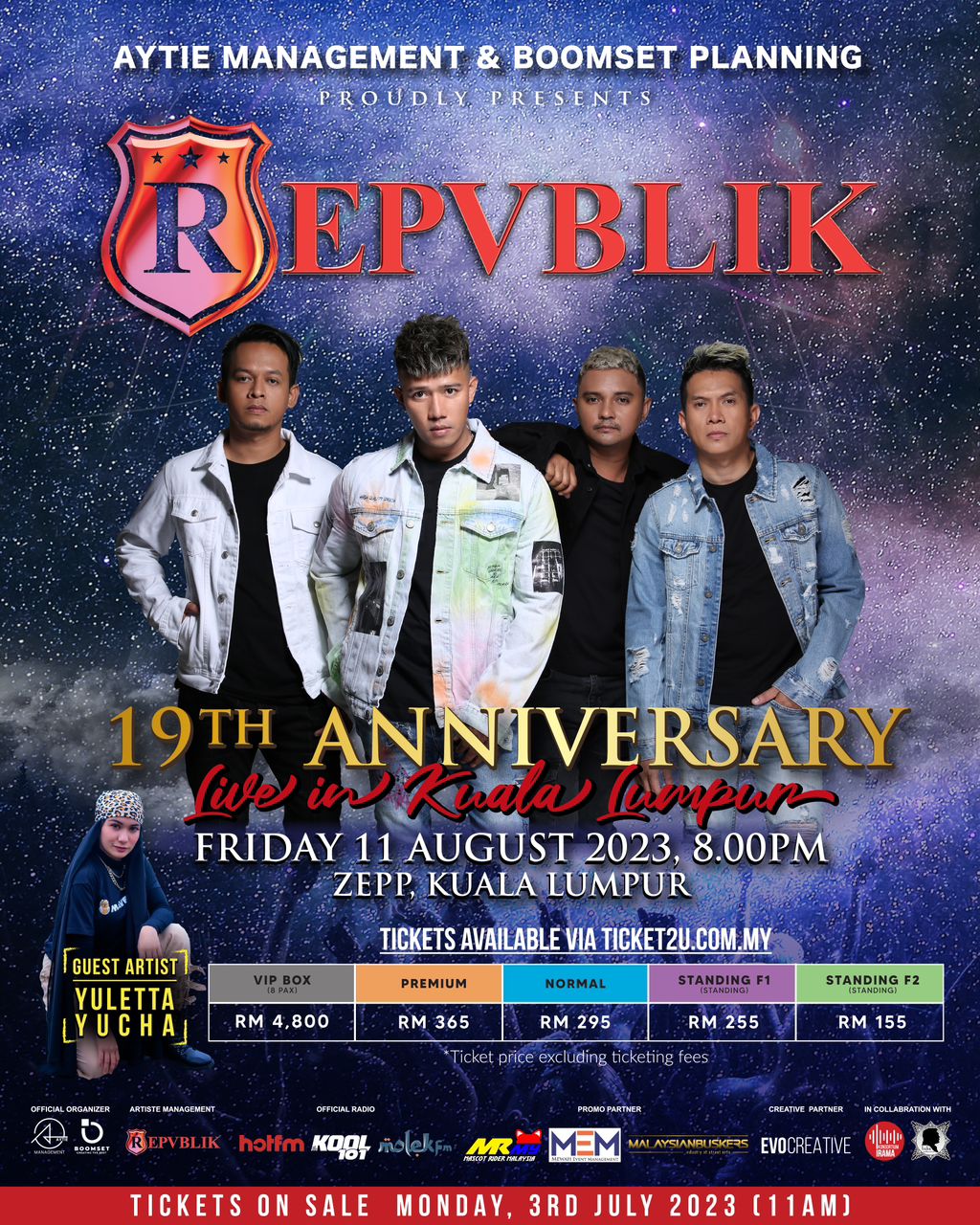 Repvblik Band ingin cipta kenangan sempena 19th Anniversary Repvblik Band Live in Kuala Lumpur 