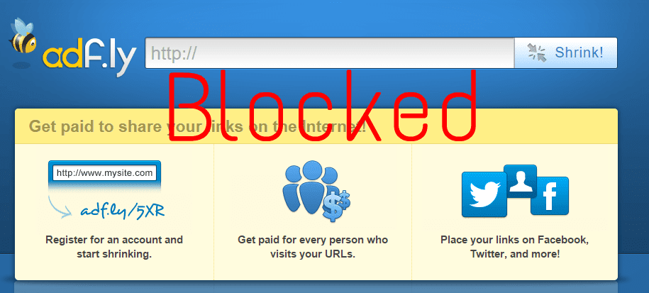 Adf.ly Blocked in India