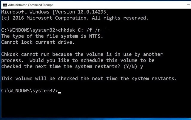 CHKDSK pada Command Prompt