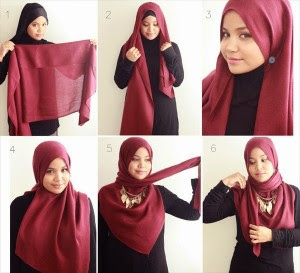 foto memakai hijab