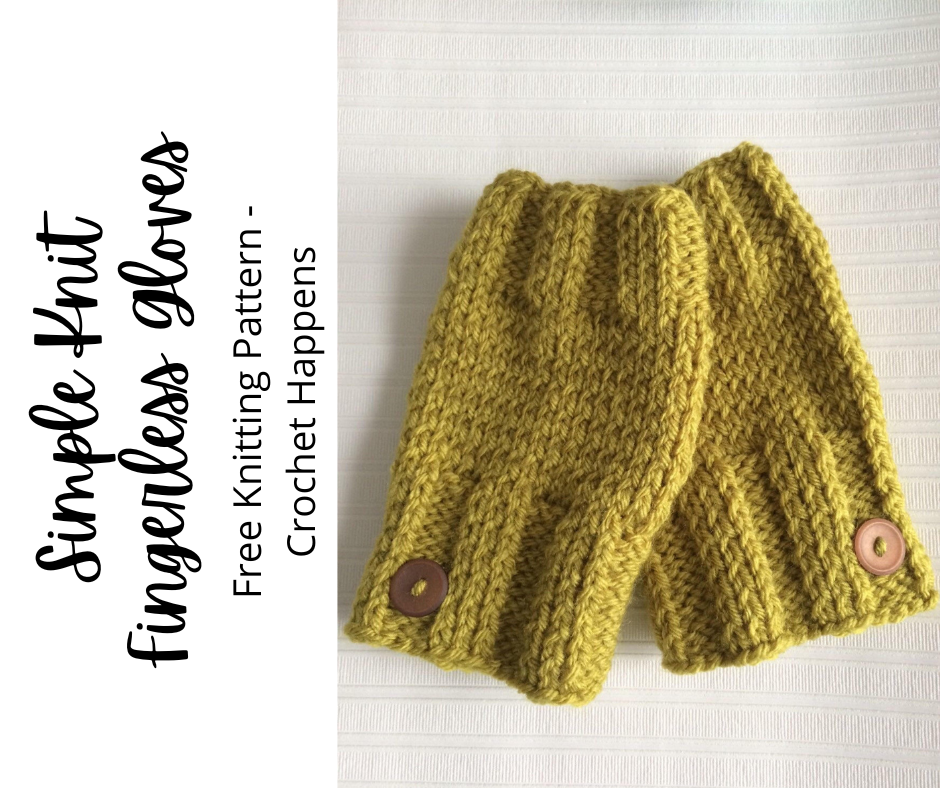 Free Pattern - Simple Knit Fingerless Gloves