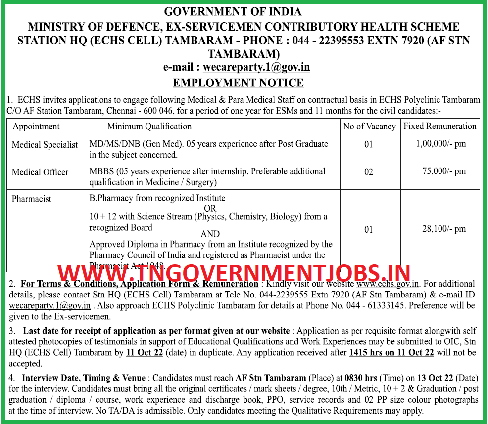 ECHS-AIRFORCE-STATION-HOSPITAL-RECRUITMENT-TNGOVERNMENTJOBS-IN