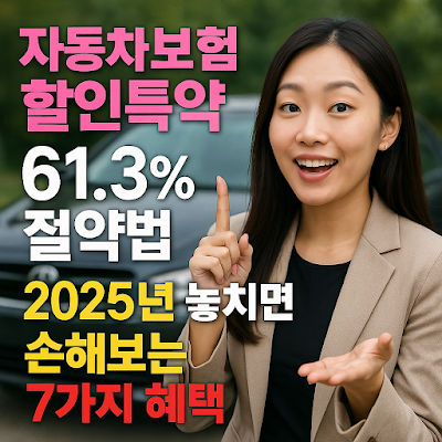 자동차보험 할인특약 61.3% 절약법: 2025년 놓치면 손해보는 7가지 혜택 자동차보험 할인특약 61.3% 절약법: 2025년 놓치면 손해보는 7가지 혜택