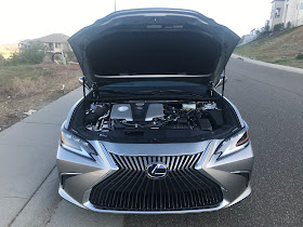 Hood up shot of 2020 Lexus ES 300h