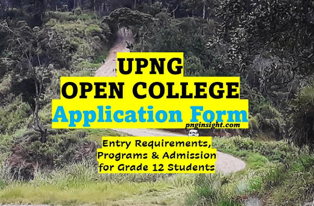 UPNG Application form 2023