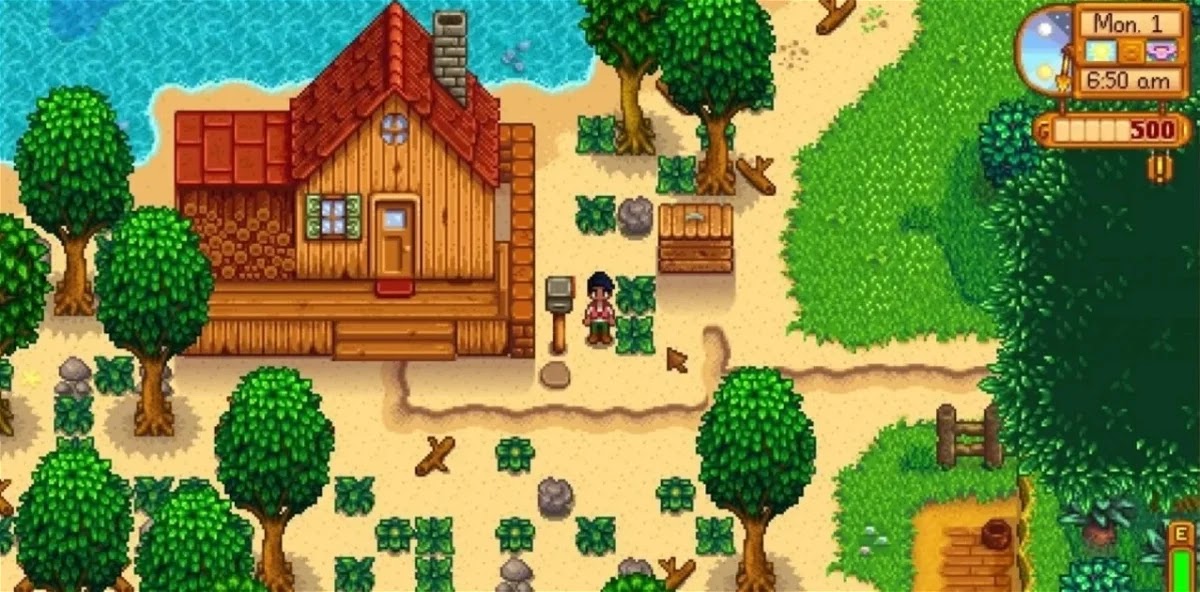 What does the Stardew Valley beach farm contain