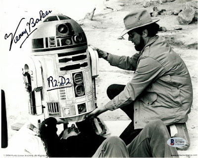Kenny Baker signed R2-D2 Star Wars photo