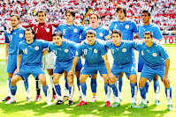 SELECCIÓN DE PARAGUAY - Temporada 2005-06 - Carlos H. Paredes, Justo Villar, Julio C. Cáceres, Carlos Gamarra, Roque Santa Cruz y Delio Toledo; Nelson Haedo Valdez, Denis Caniza, Roberto Acuña, Cristian Riveros y Carlos Bonet - INGLATERRA 1 (Gamarra p.p.) PARAGUAY 0 - 10/06/2006 - Campeonato del Mundo de Alemania 2006, fase de grupos - Frankfurt, Alemania, Commerzbank Arena