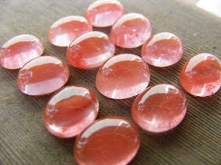 cherry quartz cabochon