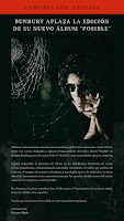 Bunbury aplaza el lanzamiento de su disco Posible