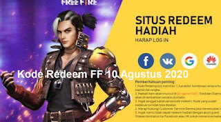 Kode Redeem FF 10 Agustus 2020