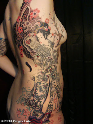 Japaneses Geisha Tattoo on Body