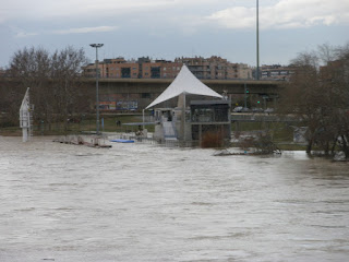 Embarcadero de Vadorrey Crecida del río Ebro 22/01/2013 Zaragoza