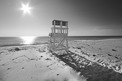 Black and White Beach Photography
