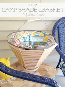 MyLove2Create Salvage Style Lamp shade basket